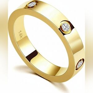 Gold Diamond-Accented Ring